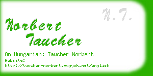 norbert taucher business card